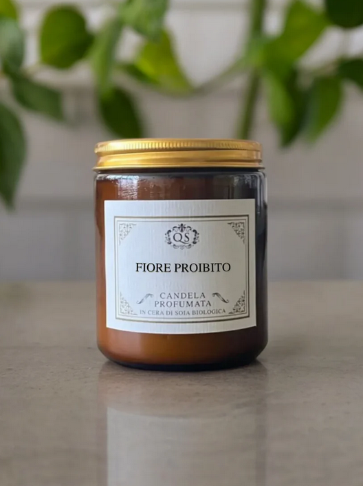 Candela in giara di vetro ambrato da 250 gr - immagine 8