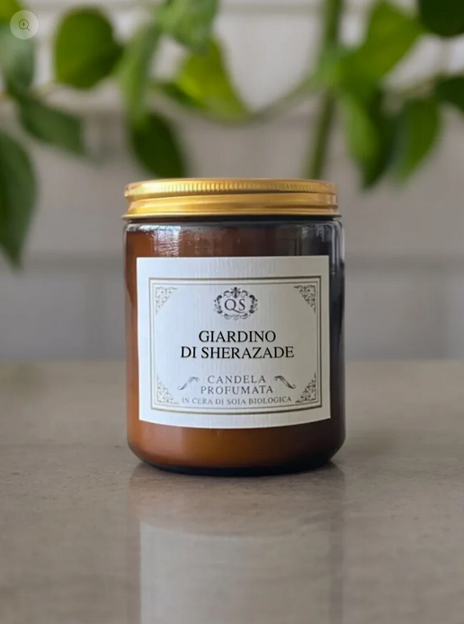 Candela in giara di vetro ambrato da 250 gr - immagine 24