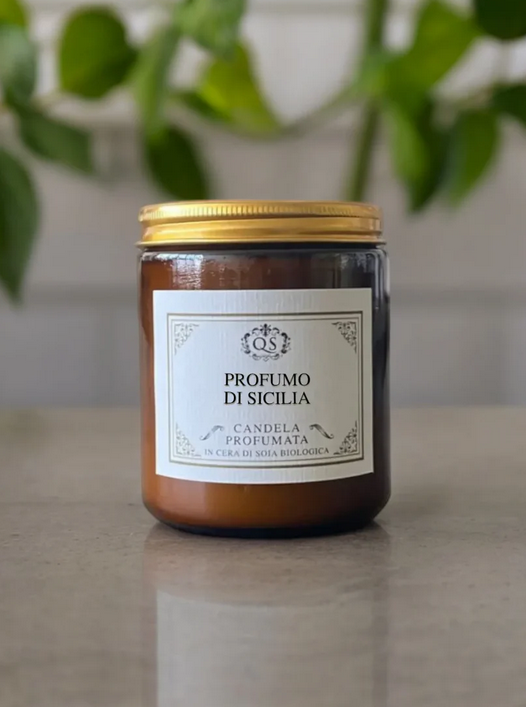 Candela in giara di vetro ambrato da 250 gr - immagine 26